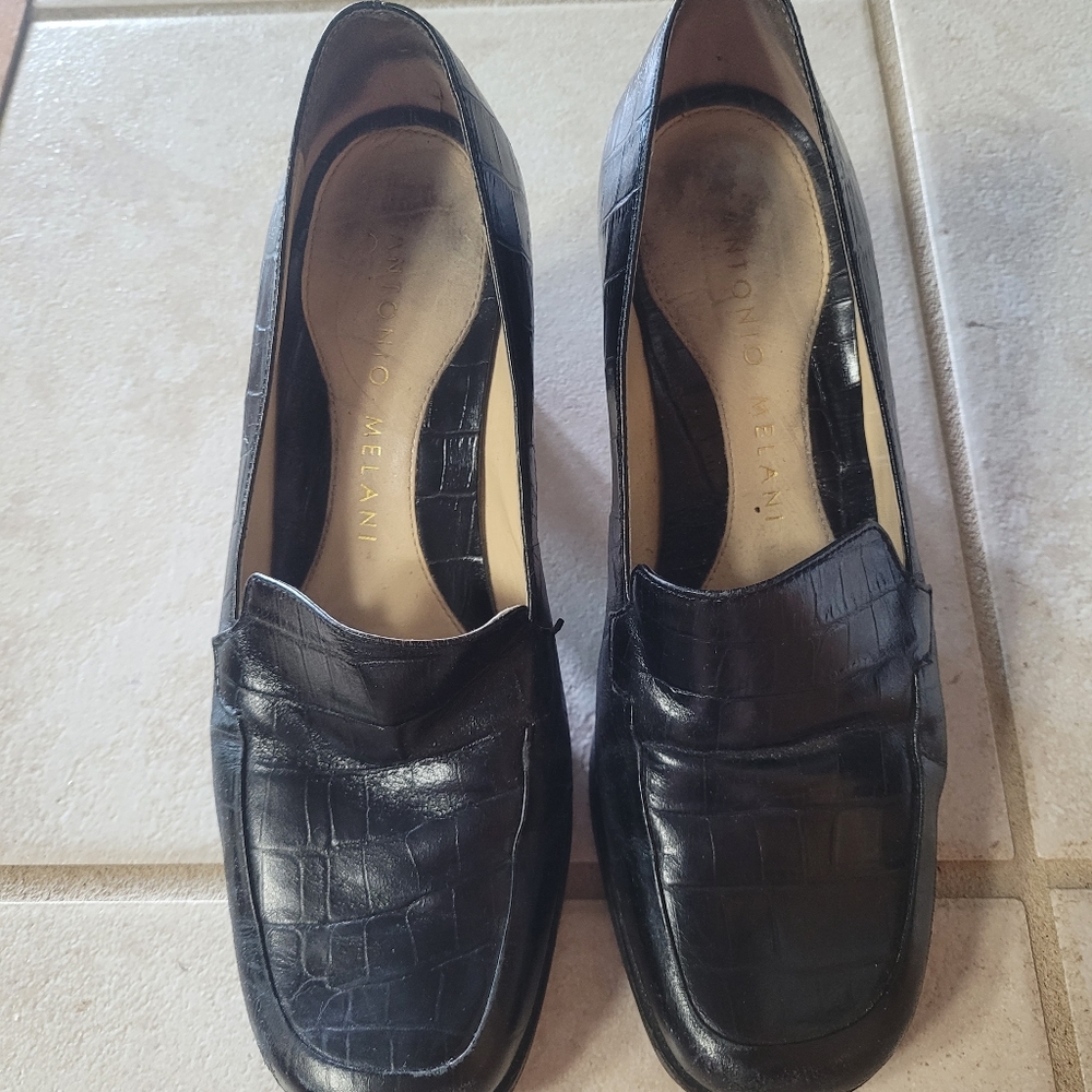 Women's Antonio Melani black dressy heels pumps, sz 7 M